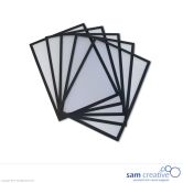 Whiteboard Magneetvenster A4 zwart set 5 stuks
