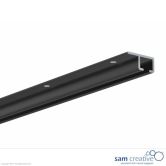 Plafondrails zwart, set 2 stuks à 150 cm