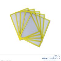 Whiteboard Magneetvenster A4 geel set 5 stuks
