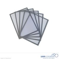 Whiteboard Magneetvenster A4 grijs set 5 stuks