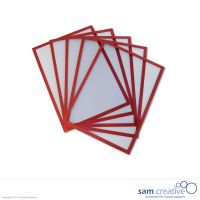 Whiteboard Magneetvenster A4 rood set 5 stuk