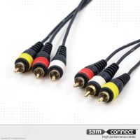 Composiet video/audio kabel, 5m, m/m