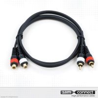 2x RCA naar 2x RCA verlengkabel, 5m, f/m