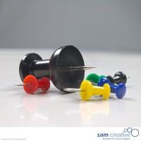Jumbo Prikbord Pins zwart 8 st.