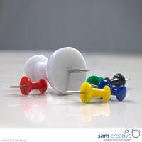 Jumbo Prikbord Pins wit 8 st.