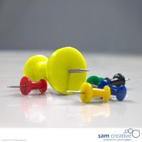 Jumbo Prikbord Pins geel 8 st.