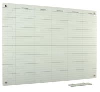 Whiteboard Glas Solid 8-week ma-vr 100x180 cm