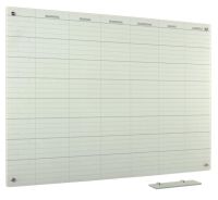 Whiteboard Glas Solid 8-week ma-za 90x120 cm