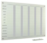 Whiteboard Glas Solid Jaarplanner ma-zo 100x200 cm