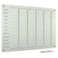 Whiteboard Glas Solid Jaarplanner ma-za 60x90 cm