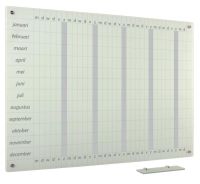 Whiteboard Glas Solid Jaarplanner ma-za 100x150 cm