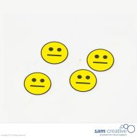 Magnetisch symbool smiley :-| 30 mm geel 25 st.