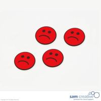 Magnetisch symbool smiley :-( 50 mm rood 25 st.