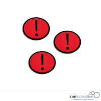 Magnetisch Symbool Uitroepteken 3x3 cm rood