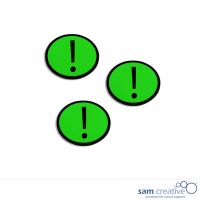 Magnetisch Symbool Uitroepteken 3x3 cm groen