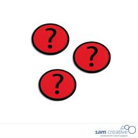 Magnetisch Symbool Vraagteken 3x3 cm rood