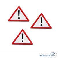 Magnetisch Symbool Attentie 3,5x4 cm rood
