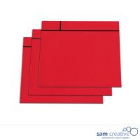 Magnetische Scrum Notitievellen 10x10 cm rood