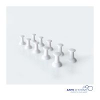 Magnetische Prikbord Pins Regular (10st) wit