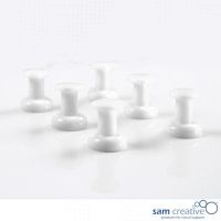 Magnetische Prikbord Pins Jumbo (6st) wit