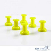 Magnetische Prikbord Pins Jumbo (6st) geel