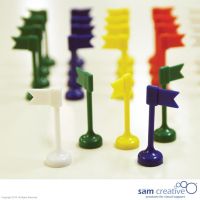 Set Magnetische Vlagpins voor whiteboards (set 25)