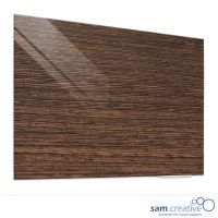 Glassboard Elegance Ambience Dark Wood 90x120 cm
